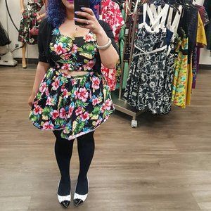 Hell Bunny tie up mini dress